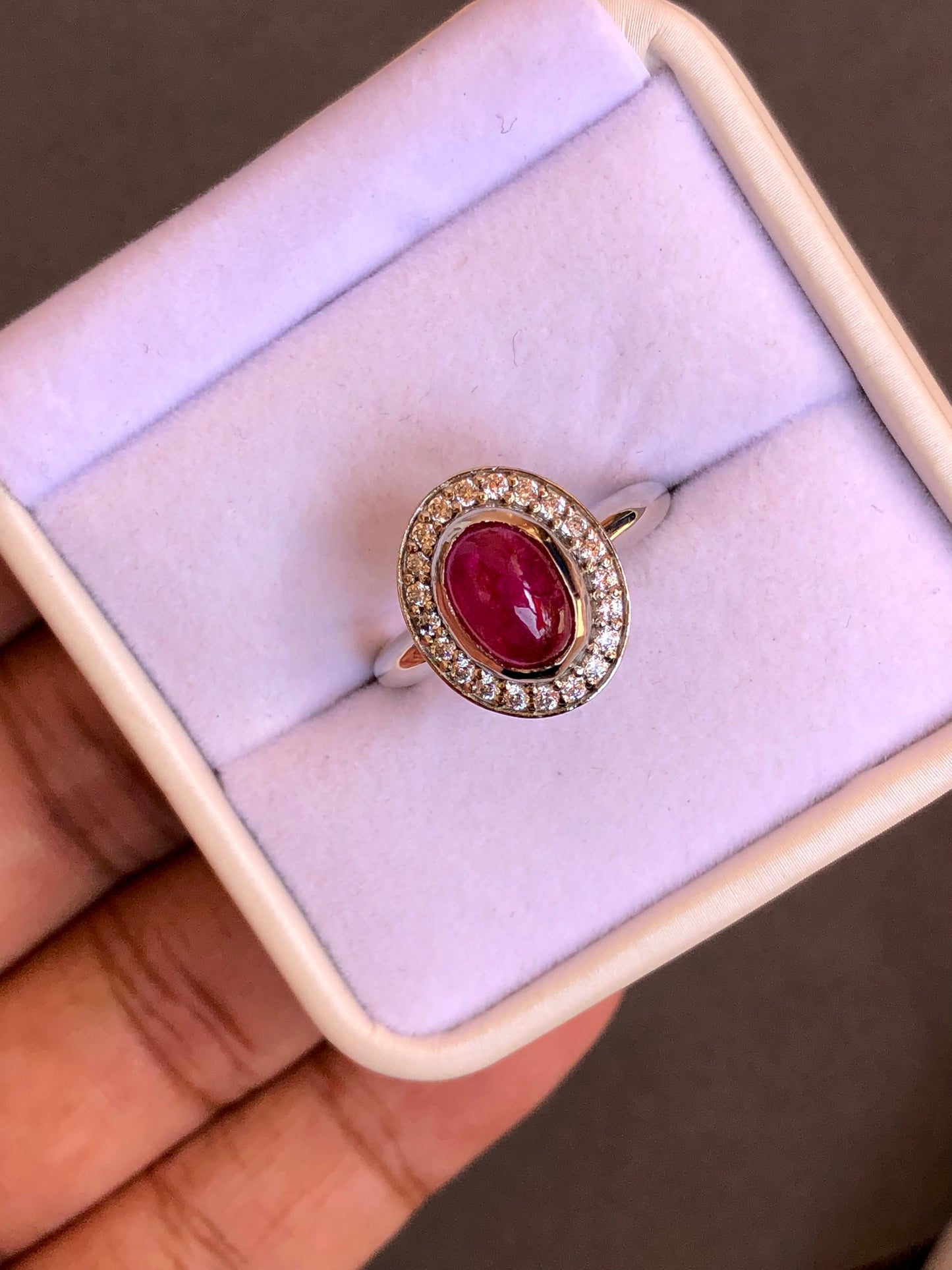 3.63 ct Unheat Ruby Ring