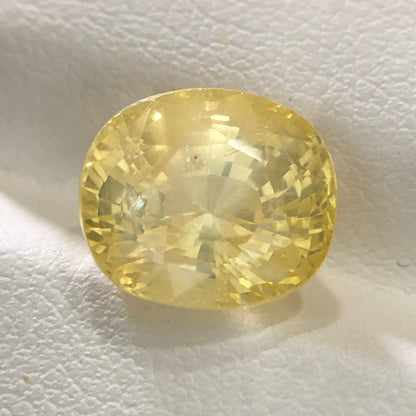 6.31 ct Natural No Heat Srilankan Yellow Sapphire.