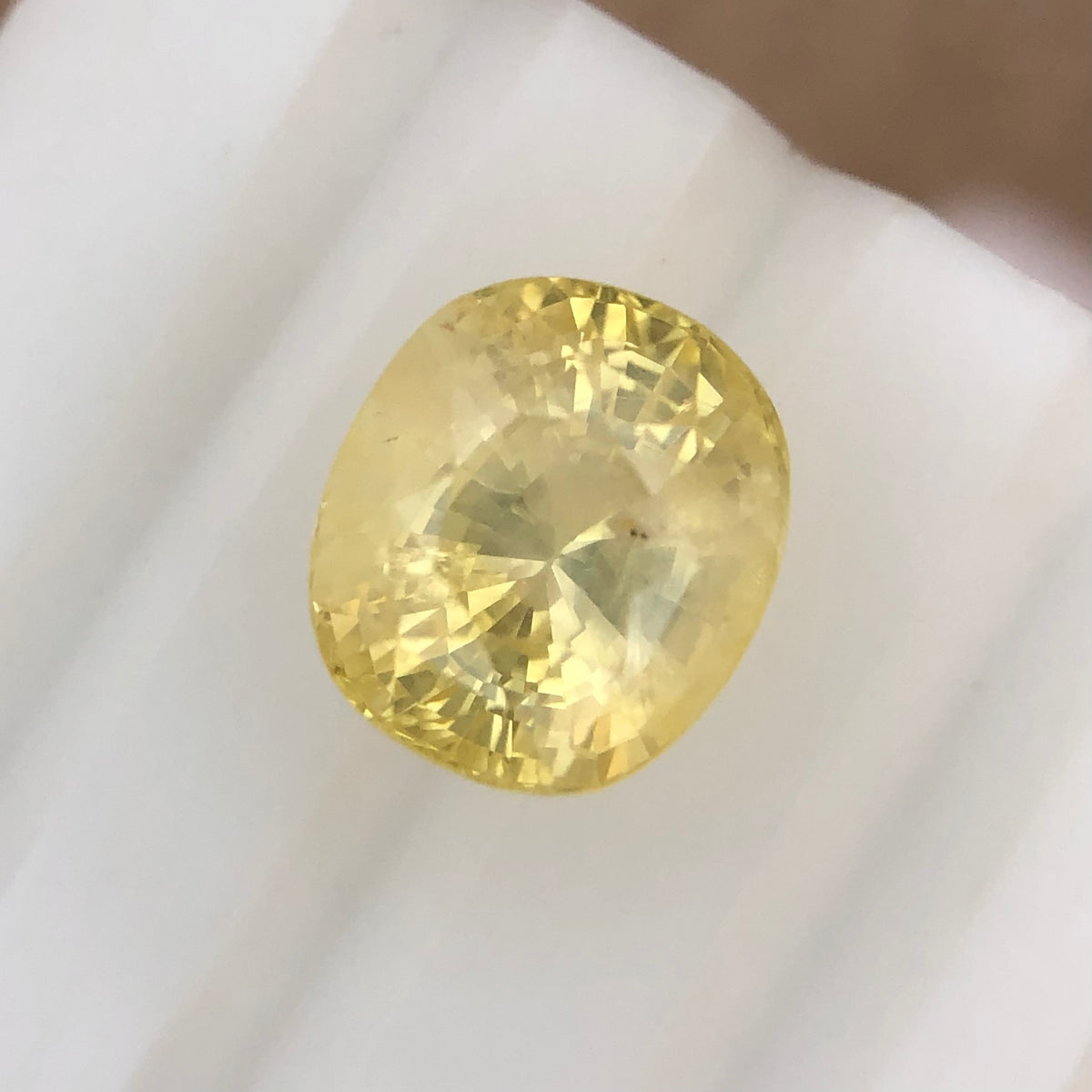 6.31 ct Natural No Heat Srilankan Yellow Sapphire.